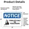 Signmission Forklifts Only No Pedestrians Sign With Symbol, 7 in W x Rectangle, Vinyl Decal OS-2PACK-NS-D-57-L-12894 - alternate 5